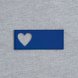 Лейбл из ПВХ с вырубкой «Сердце», синий 