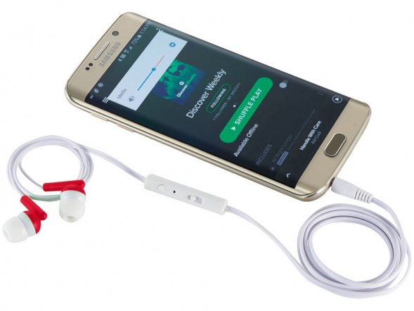 Наушники Earbuds, красный 