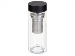 Стеклянная термобутылка Glassir, 500мл, черный