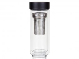 Стеклянная термобутылка Glassir, 500мл, черный