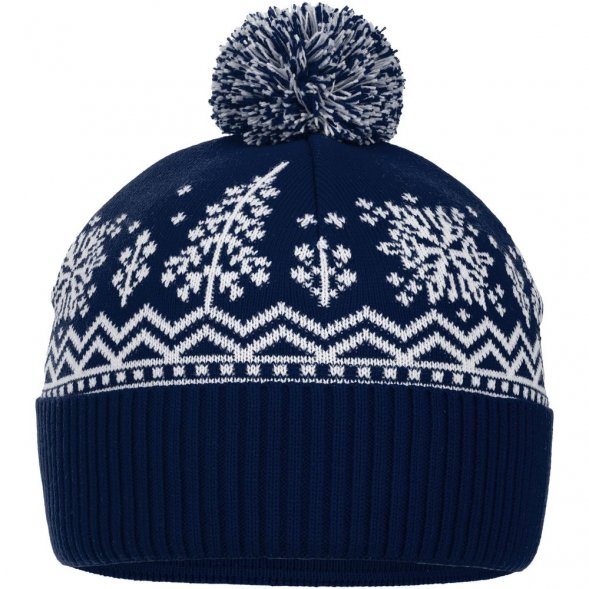 Шапка Elnik, синяя с молочно-белым 