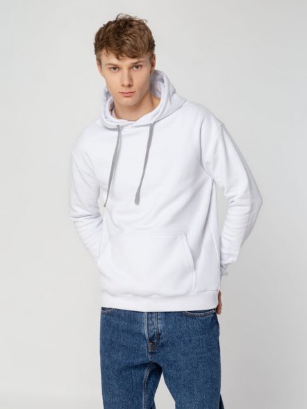 Толстовка с капюшоном Unit Kirenga Heavy, белая 