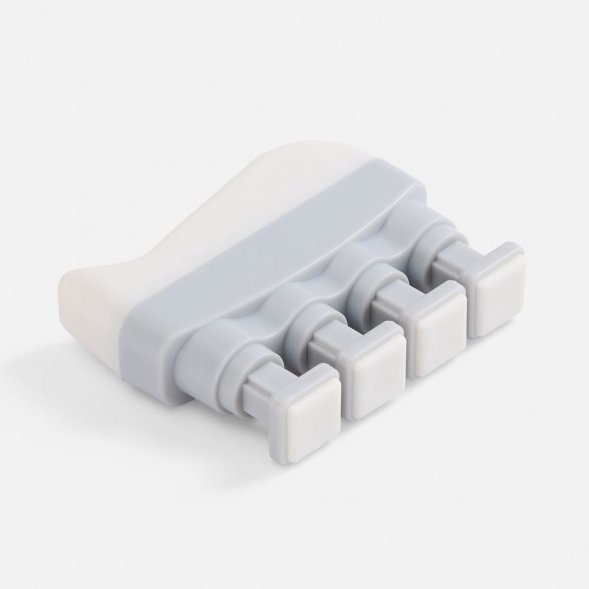 Эспандер кистевой FingerTap, серый с белым 