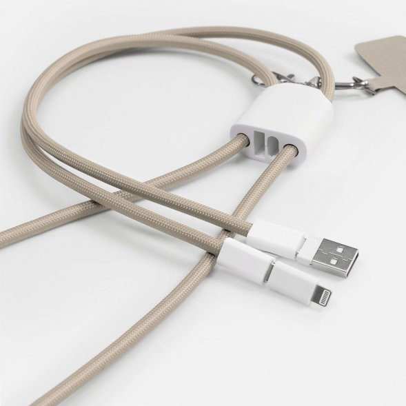 Кабель-ланьярд energyFlex Pro, серо-бежевый 