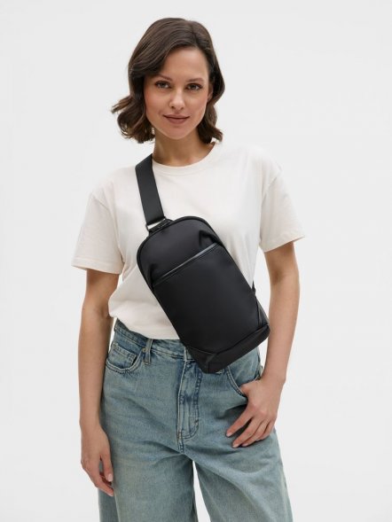 Рюкзак на одно плечо Solnex, черный 