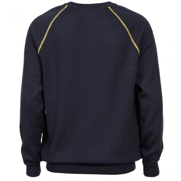 Джемпер Stitch с контрастной отделкой, синий с зеленым 