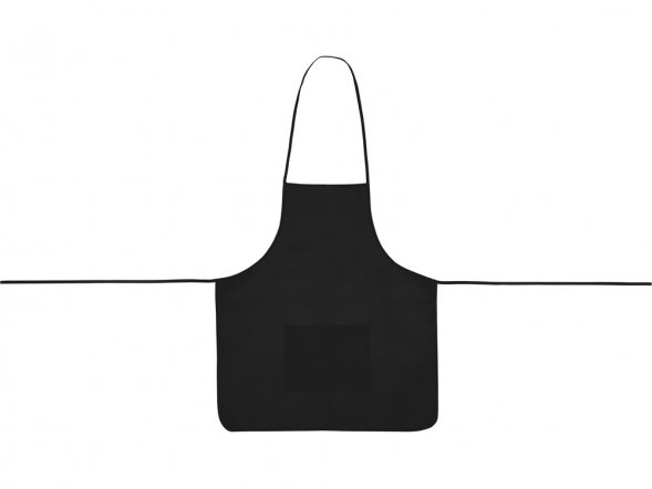 Фартук, черный, плотность 80г/м2 