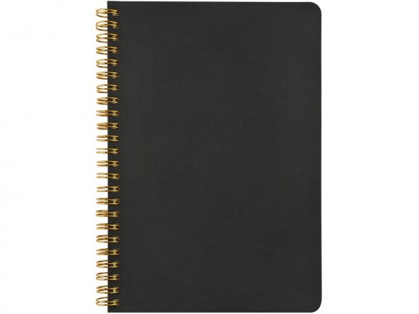 Бизнес тетрадь на гребне А5 Pragmatic, 60 листов в клетку, черный 