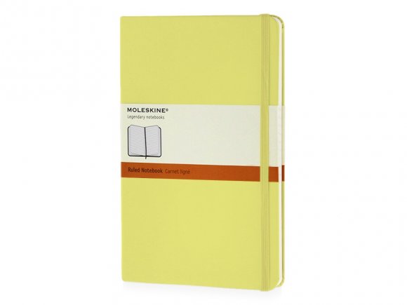 Записная книжка Moleskine Classic (в линейку) в твердой обложке, Large (13х21см), цитрусовый 