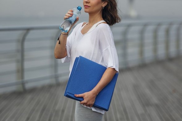 Складной коврик для занятий спортом Flatters, синий 