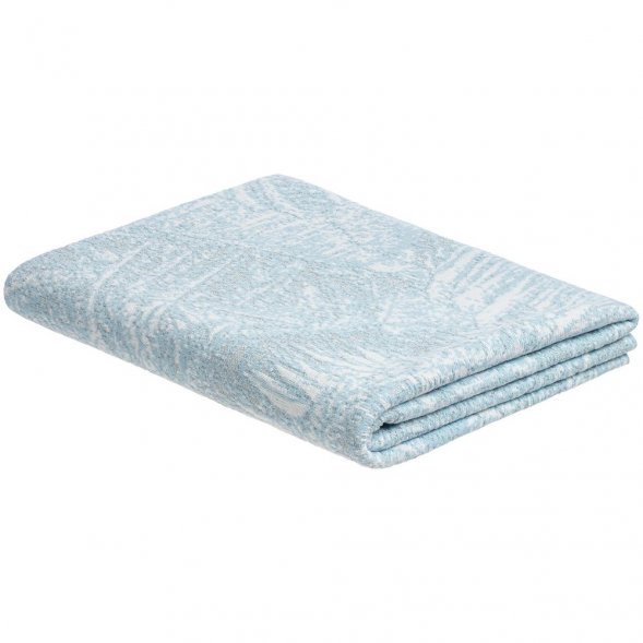 Плед Frostic, бело-голубой с люрексом 