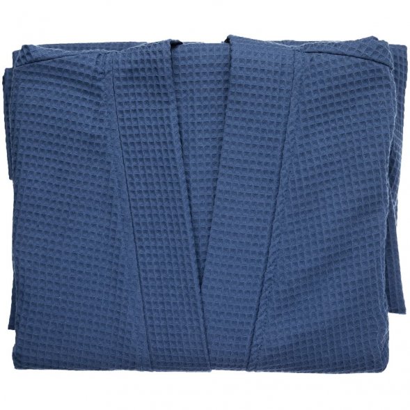 Халат вафельный Kimono, темно-синий 