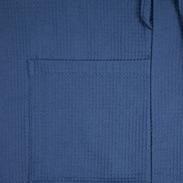 Халат вафельный Kimono, темно-синий 