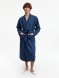 Халат вафельный Kimono, темно-синий 