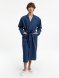 Халат вафельный Kimono, темно-синий 