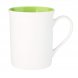 Керамическая кружка Astra, белый/салатовый 