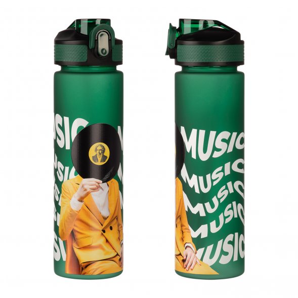 Бутылка для воды Flip, темно-зеленая (ТОЛЬКО ПОД ПОЛНУЮ ЗАПЕЧАТКУ) 