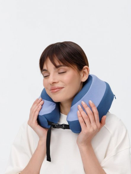 Дорожная подушка Piligrim, голубая 