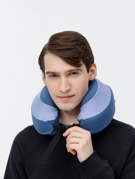 Дорожная подушка Piligrim, голубая 