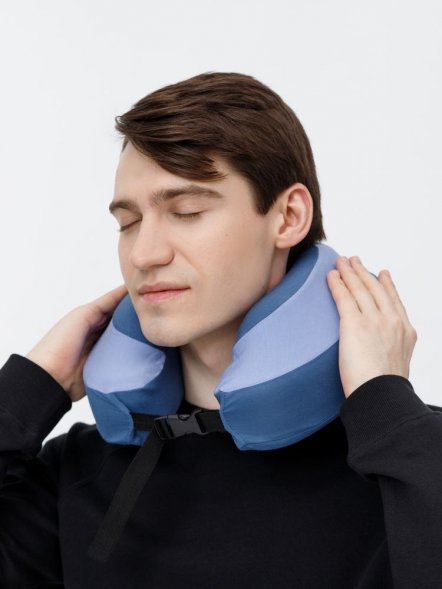 Дорожная подушка Piligrim, голубая 