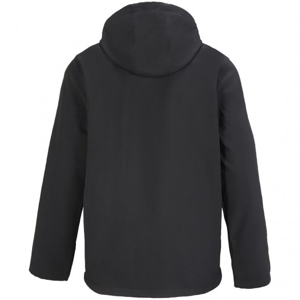 Куртка софтшелл с капюшоном мужская Race Men, черная 