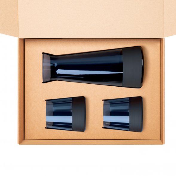 Подарочный набор декантер + 2 стакана, Sapphire синий 