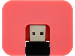 USB Hub Gaia на 4 порта, розовый