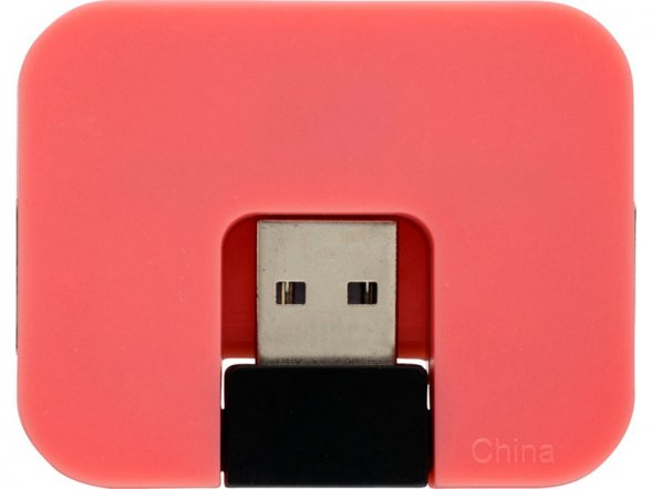USB Hub Gaia на 4 порта, розовый 