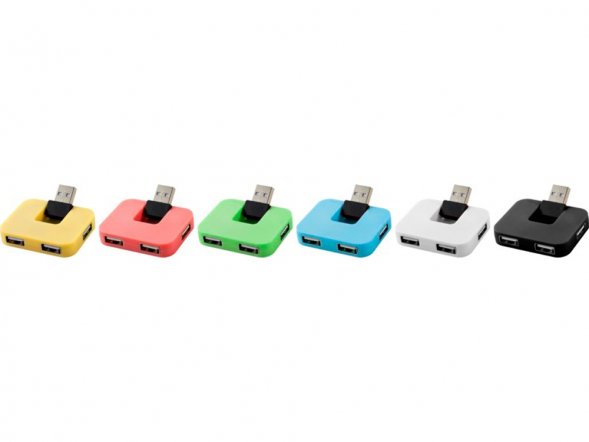 USB Hub Gaia на 4 порта, розовый 