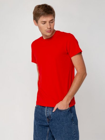 Футболка мужская T-bolka Stretch, красная 