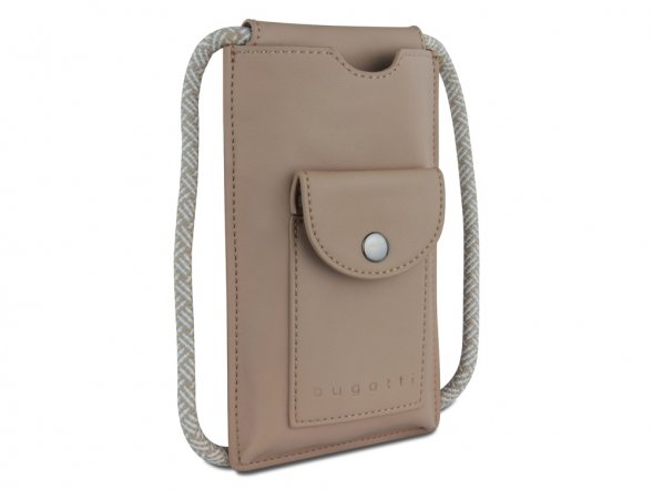 Сумка-чехол для мобильного телефона BUGATTI Almata, песочная, полиуретан, 11x2x18 см 