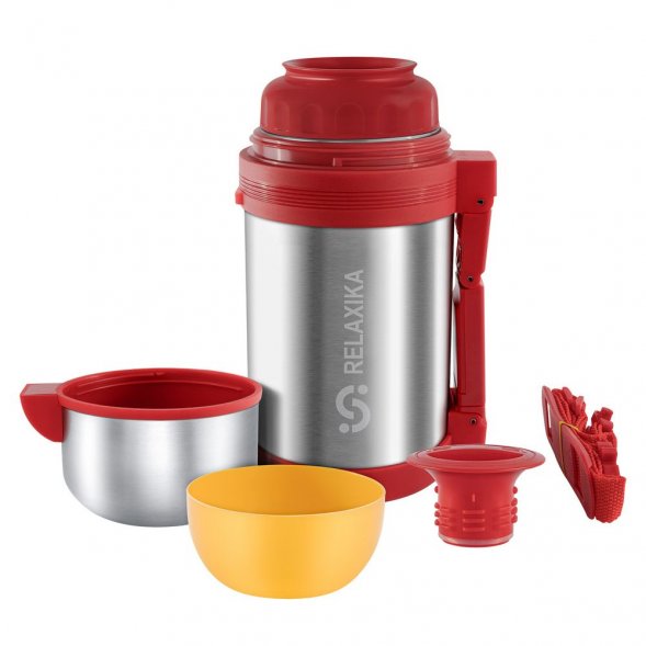 Термос для еды и напитков Relaxika 1000, стальной 