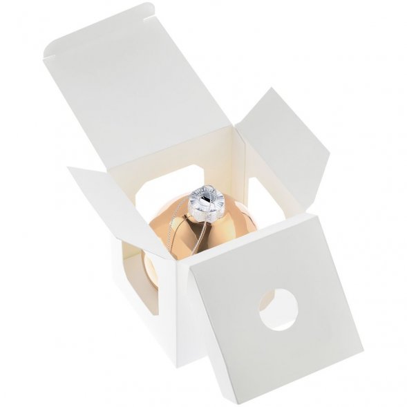 Елочный шар Finery Gloss, 8 см, глянцевый золотистый 