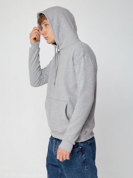 Толстовка с капюшоном Unit Kirenga Heavy, серый меланж 