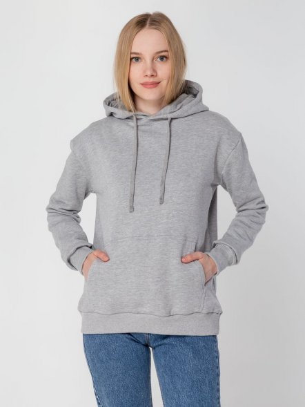 Толстовка с капюшоном Unit Kirenga Heavy, серый меланж 