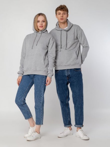 Толстовка с капюшоном Unit Kirenga Heavy, серый меланж 