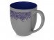 Кружка керамическая Gracy 450мл, серый/темно-синий 
