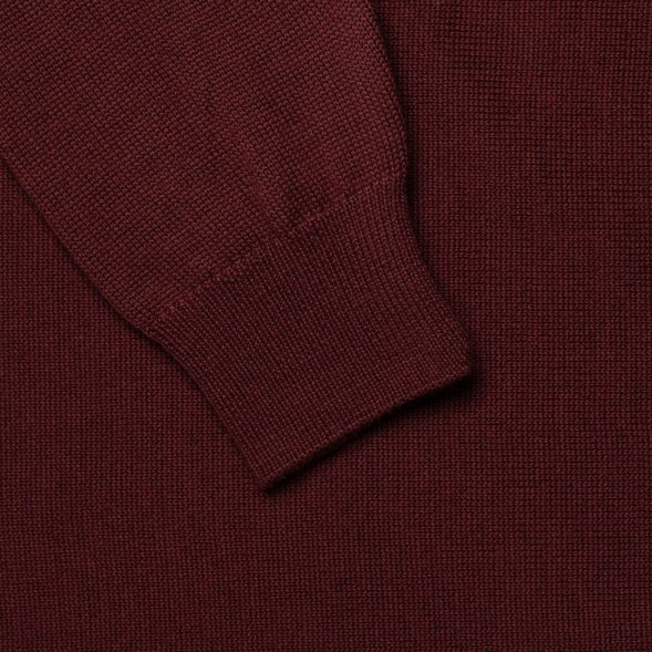 Джемпер Stitch с контрастной отделкой, бордовый с синим 