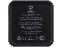 Внешний аккумулятор для ноутбуков Main 65 Вт, 20000 mAh, серый