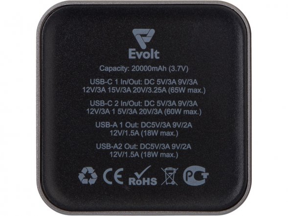 Внешний аккумулятор для ноутбуков Main 65 Вт, 20000 mAh, серый 