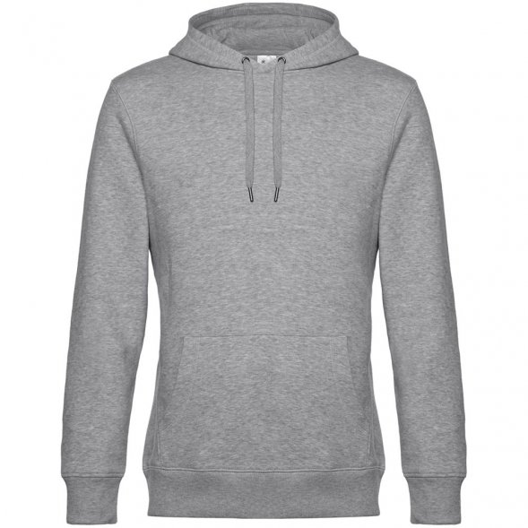 Толстовка с капюшоном унисекс King, серый меланж 