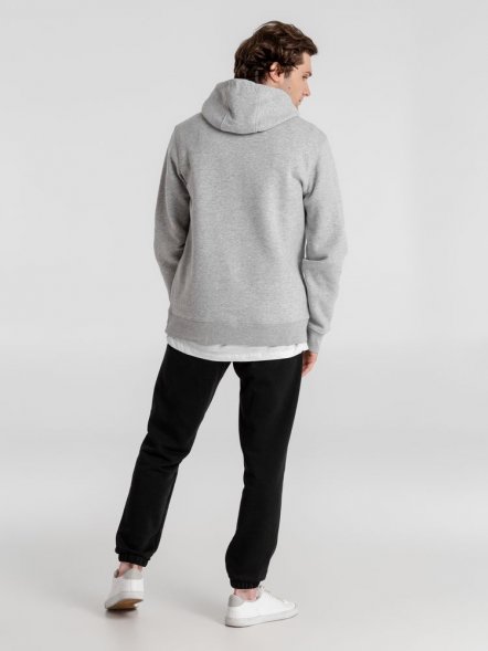 Толстовка с капюшоном унисекс King, серый меланж 