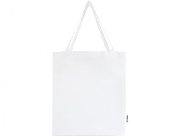 Madras эко- сумка с ластовицей из переработанного хлопка, сертифицированного согласно GRS, плотностью 140 г/м² - Белый 