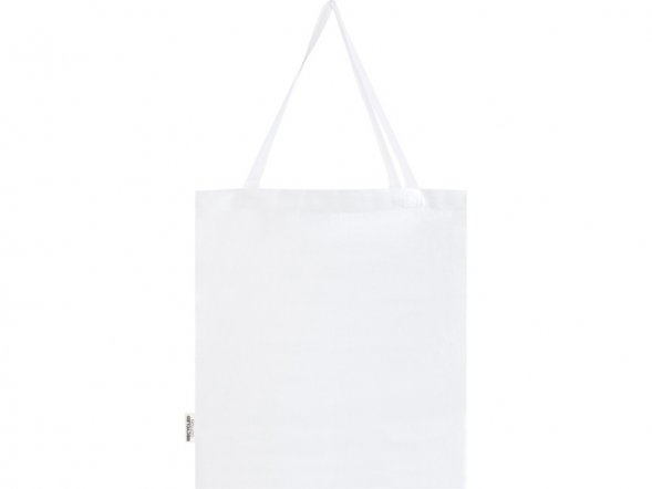 Madras эко- сумка с ластовицей из переработанного хлопка, сертифицированного согласно GRS, плотностью 140 г/м² - Белый 