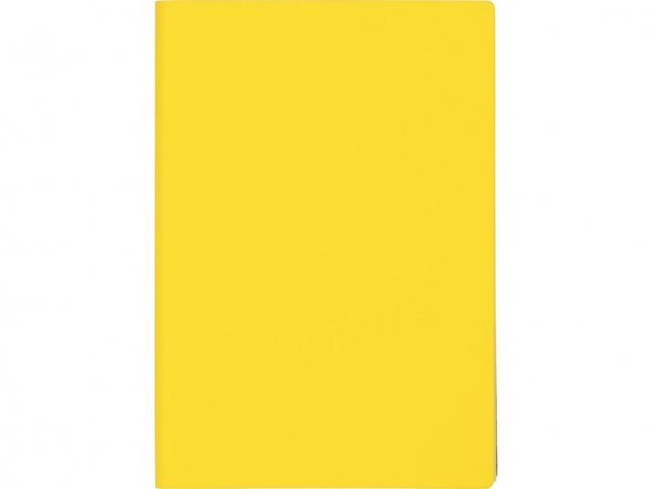 Бизнес-блокнот C1 софт-тач, гибкая обложка, 128 листов, желтый 