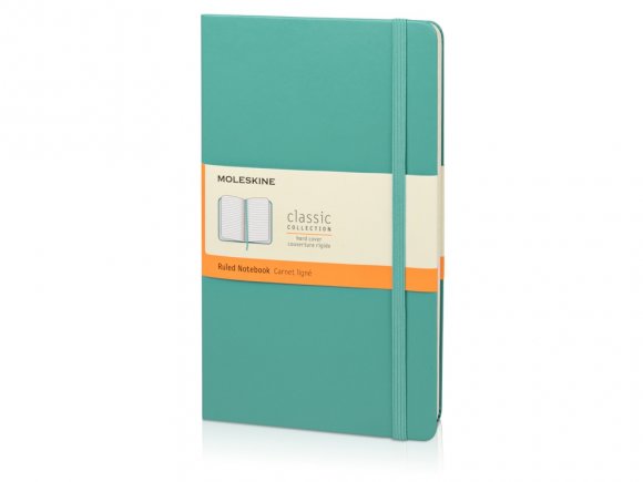 Записная книжка Moleskine Classic (в линейку) в твердой обложке, Large (13х21см), морская волна 