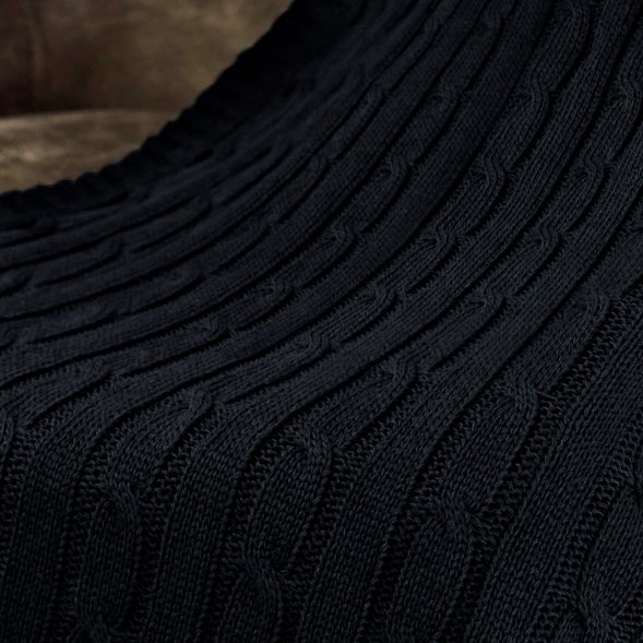 Плед Fado вязаный, темно-синий (без подарочной коробки) 