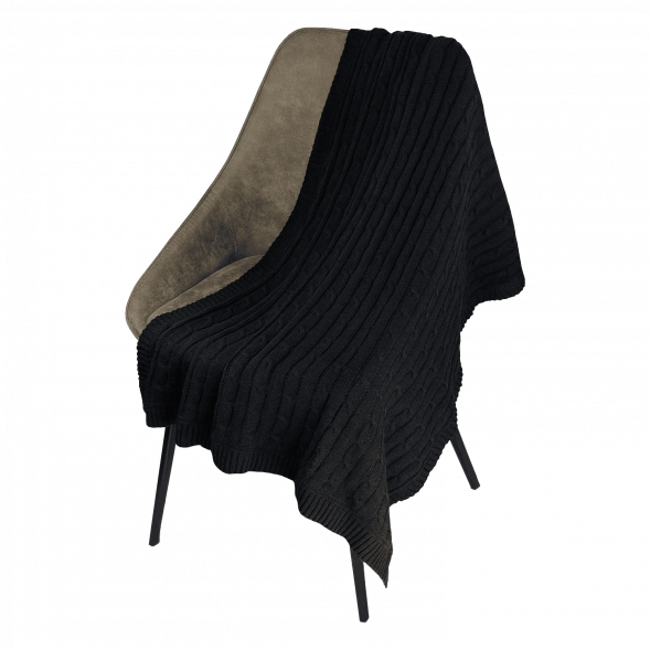 Плед Fado вязаный, темно-синий (без подарочной коробки) 