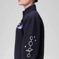 Толстовка на молнии ASTIN темно-синяя SPACE