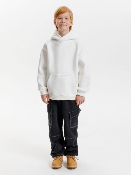 Худи детское оверсайз Junipero, молочное (белое) 